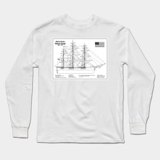 Flying Cloud Clipper Tall-Ship - BD Long Sleeve T-Shirt